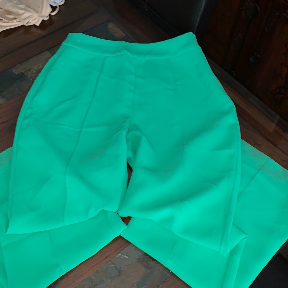 Green pants. Bell bottom
